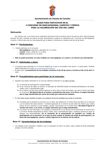Bases para participar en el I Concurso del Día del Libro Bases para participar en el I Concurso del Día del Libro