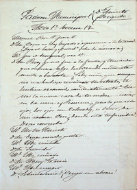 Fragmento de la copia manuscrita de la obra de teatro "El Padrón Municipal. Juguete cómico en dos actos y en prosa" de Miguel Ramos Carrión y Vital Aza que se conserva en el Archivo Municipal de Chozas de Canales. Fragmento de la copia manuscrita de la obra de teatro "El Padrón Municipal. Juguete cómico en dos actos y en prosa" de Miguel Ramos Carrión y Vital Aza que se conserva en el Archivo Municipal de Chozas de Canales.